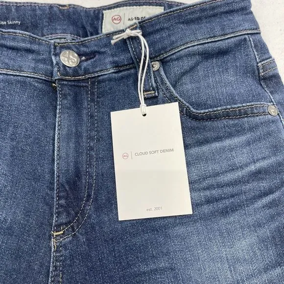 Adriano Goldschmied Farrah High Rise Ankle Skinny Jeans Blue Women’s 28 New